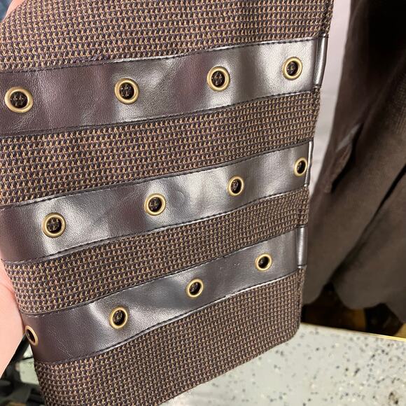 Spirit Halloween Steampunk Costume Jacket Brown Gold L Large‎ NWT Cosplay 14+ - Picture 8 of 16